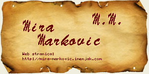 Mira Marković vizit kartica